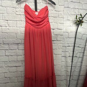 NWT - aeom coral strapless maxi dress